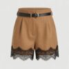 SHORT PAÑO CON ENCAJE