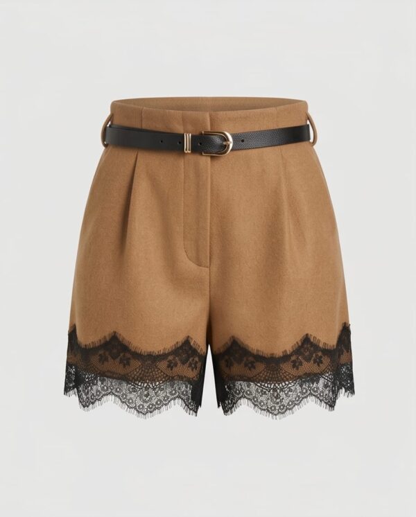 SHORT PAÑO CON ENCAJE